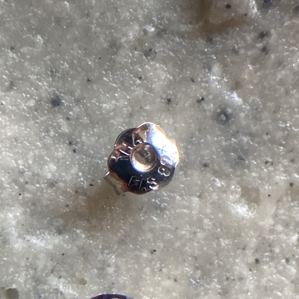 *SOLD*🆕Thailand FAS Sterling Silver Amethyst and White Topaz Crown Stud Earrin - Picture 10 of 12